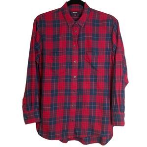 Madewell Womens Edina Long Sleeve Plaid Shirt Size Small